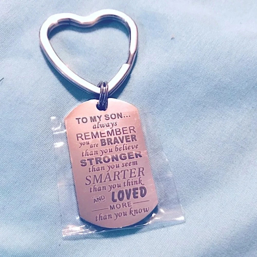 To My Son Beautiful Motivational Love Your Lil Keychain